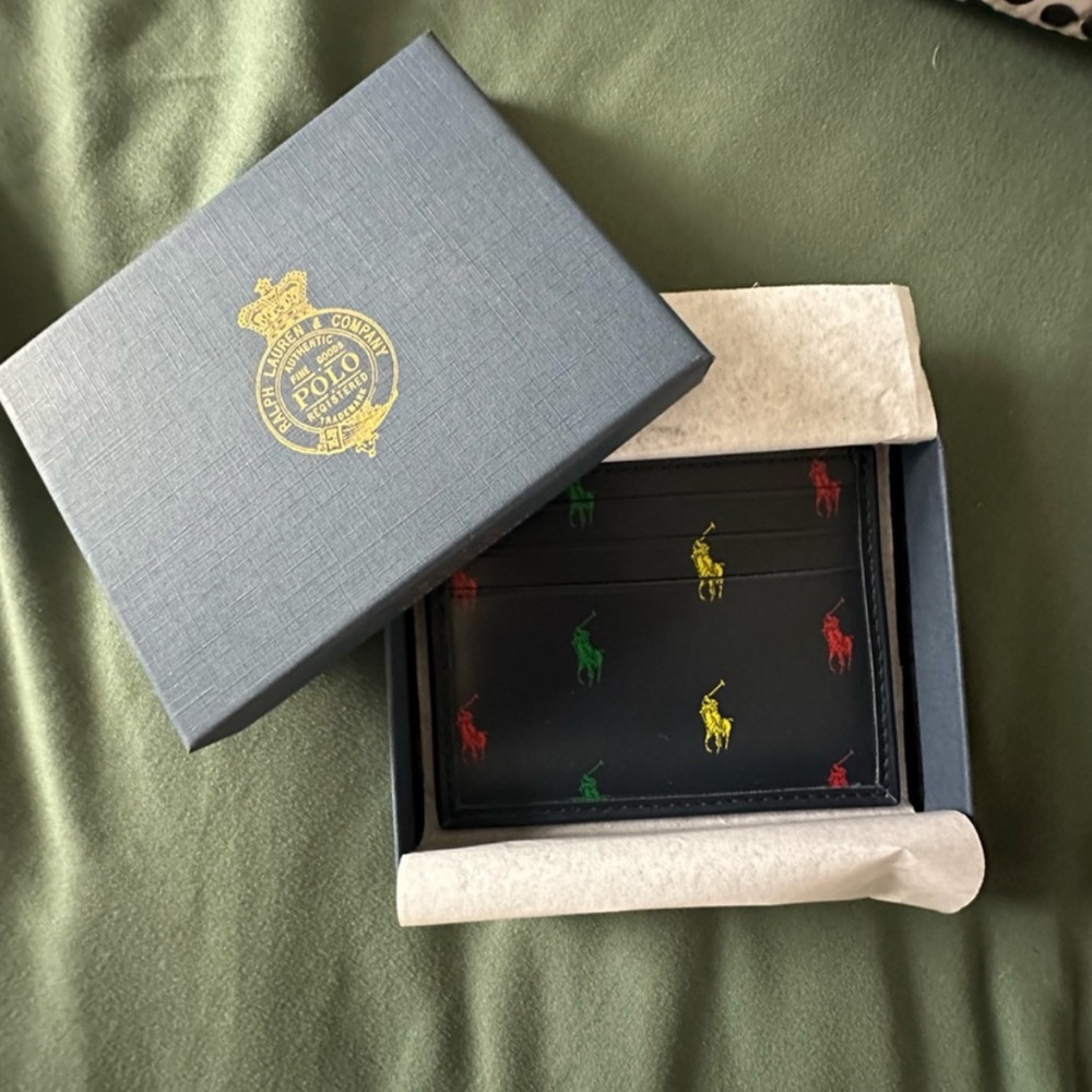 NWT 🐎 Polo Ralph Lauren Navy Multi Pony
Player Cardholder